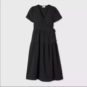 Black wrap dress